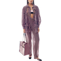 CHANEL Casual Pants Women's Purple