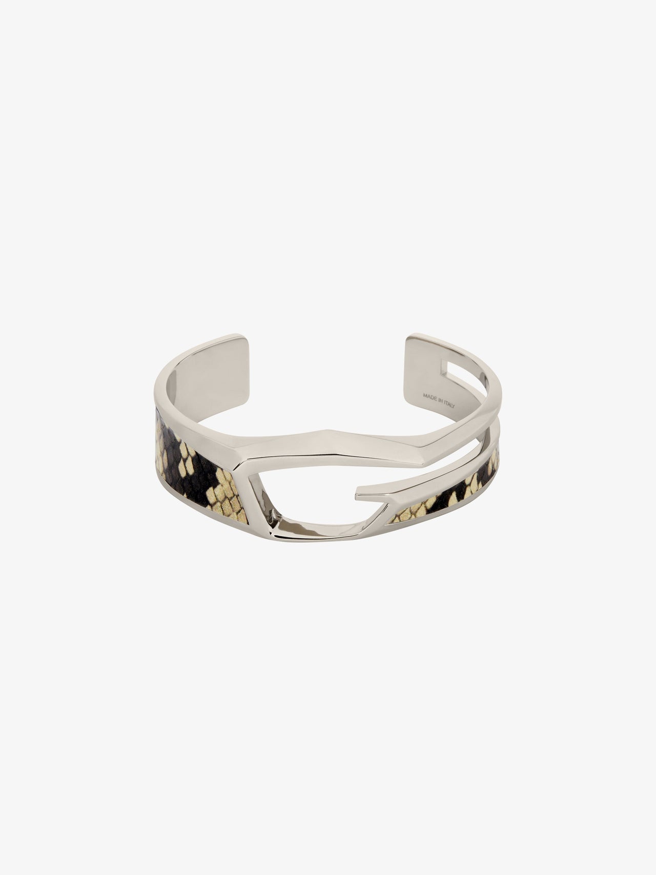 Givenchy Men's Giv Cut Snake Embossed Leather Bracelet