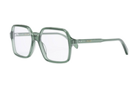 CELINE Plate Frame Irregular Shape Eyeglass Frames Unisex Green