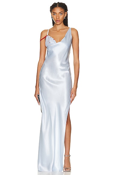 Givenchy Women's Asymetic Long Drapped Dress W/h Bra