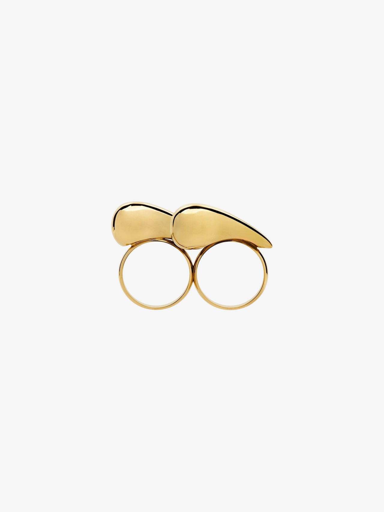 Givenchy Men's G Tears Double Fingers Golden Ring