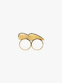 Givenchy Men's G Tears Double Fingers Golden Ring