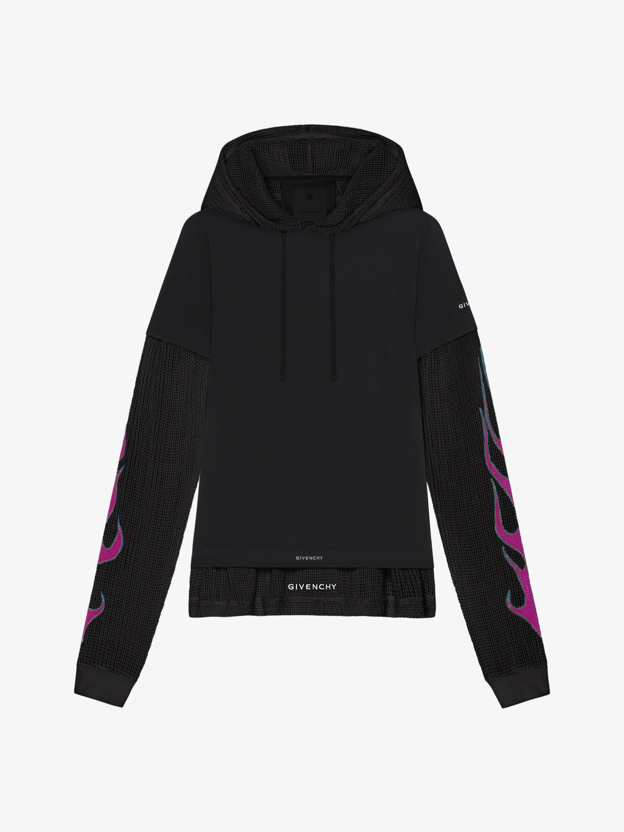 Givenchy Men's Jersey & Mesh Hoodie All-In-One Look8/18