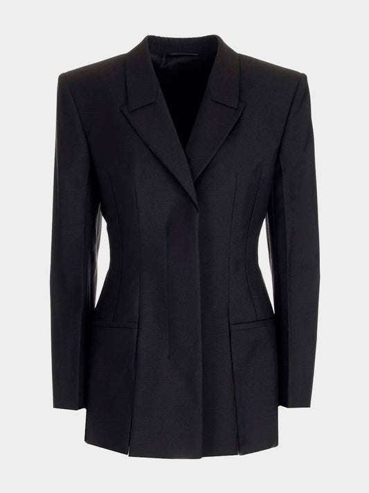 Givenchy Women's Single Breasted Waisted Jkt W/ Inclusion