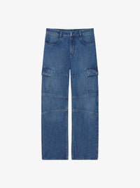 Givenchy Men's Multicutted Curved Denim Trouser