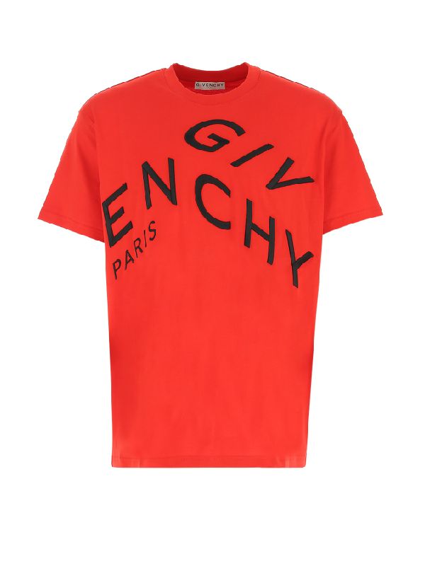Givenchy Men's Ovs Tshirt Giv Refracted Branding Embr