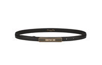 DIOR Calfskin Leather Belts Women's Black Width 1.5cm