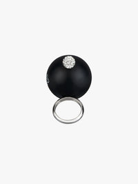 Givenchy Women's 4G Pearl Chunky Crystal Large Ring