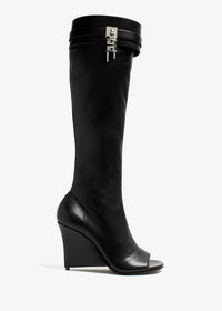 Givenchy Women's Shark Lock Stiletto Sandal Boots 95 Mm