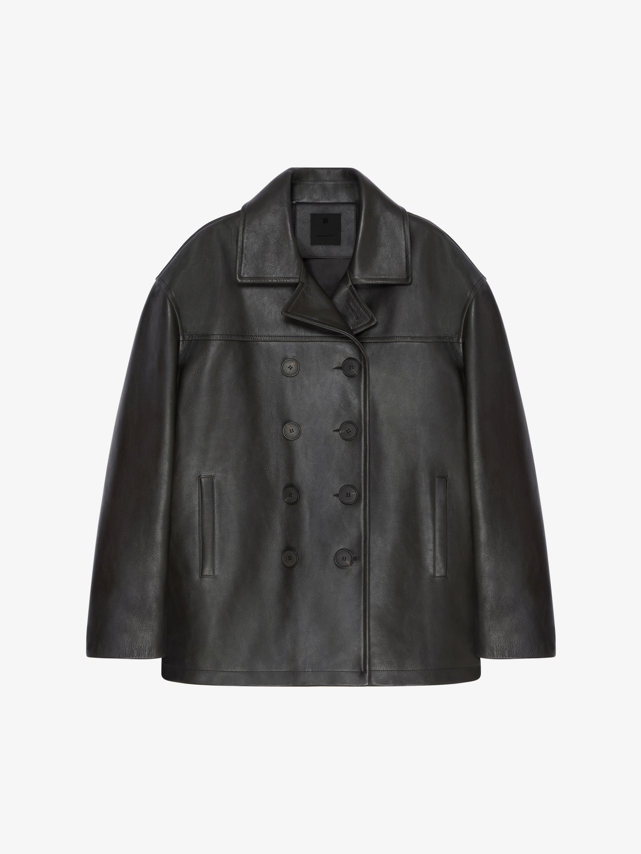 Givenchy Men's Leather Peacoat