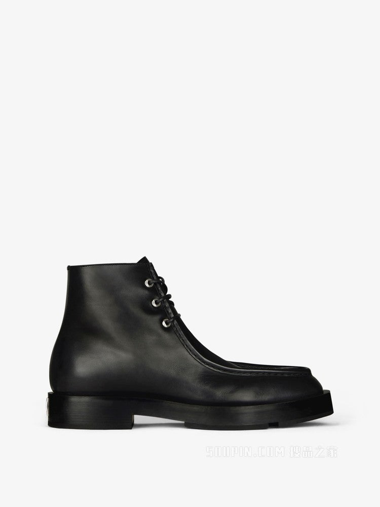 Givenchy Men's Squared Rimmed Lace-Up Ankle Boot