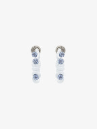 Givenchy Women's Twisted Crystal Hoop Earrings