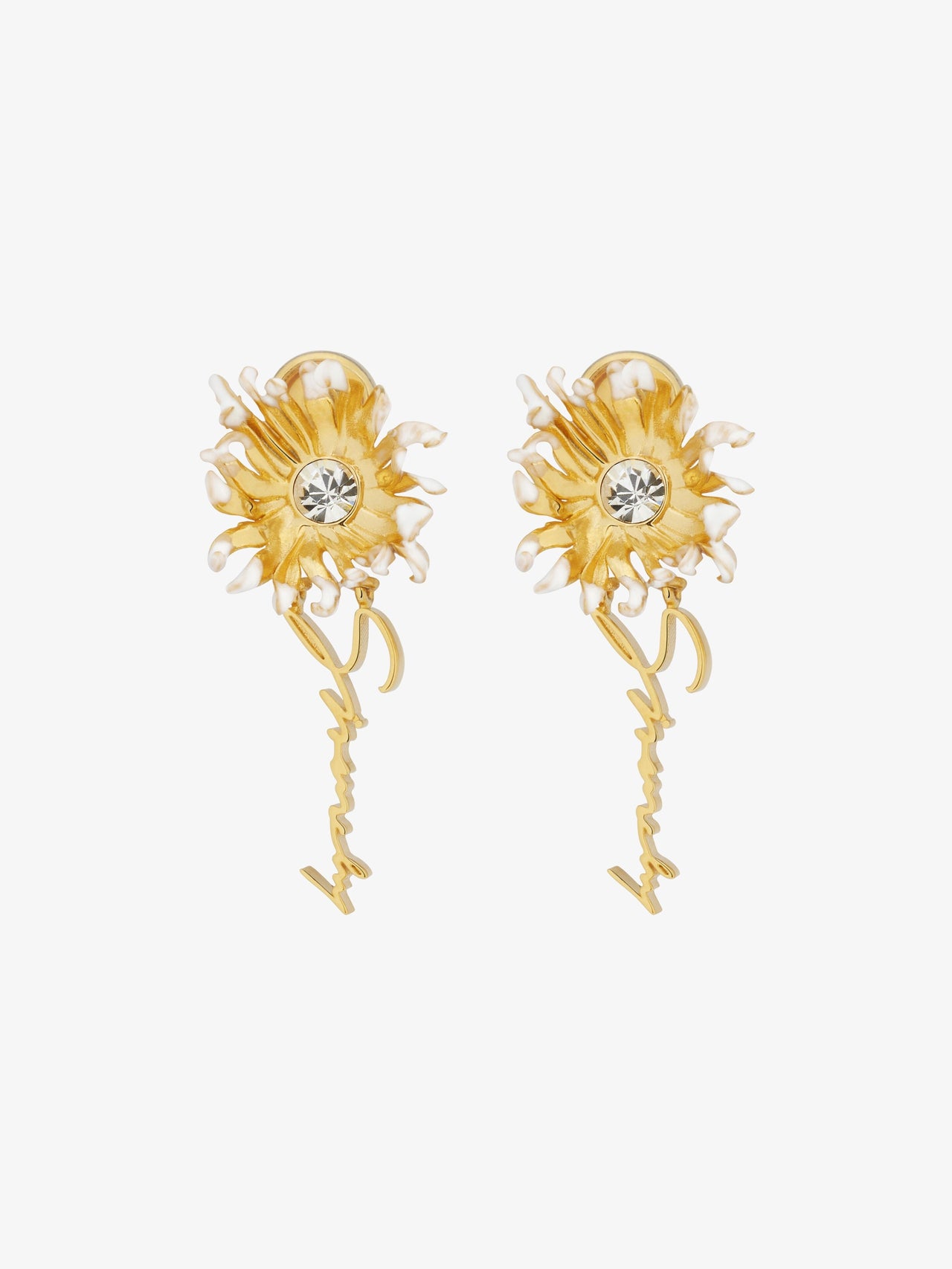 Givenchy Women's Daisy Givenchy Golden White Earrings