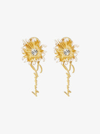 Givenchy Women's Daisy Givenchy Golden White Earrings