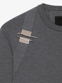 Givenchy Men's U Lock Harness Crew Neck Sweater