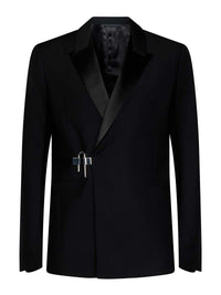 Givenchy Men's U Lock Slim Fit Jacket Satin Collar
