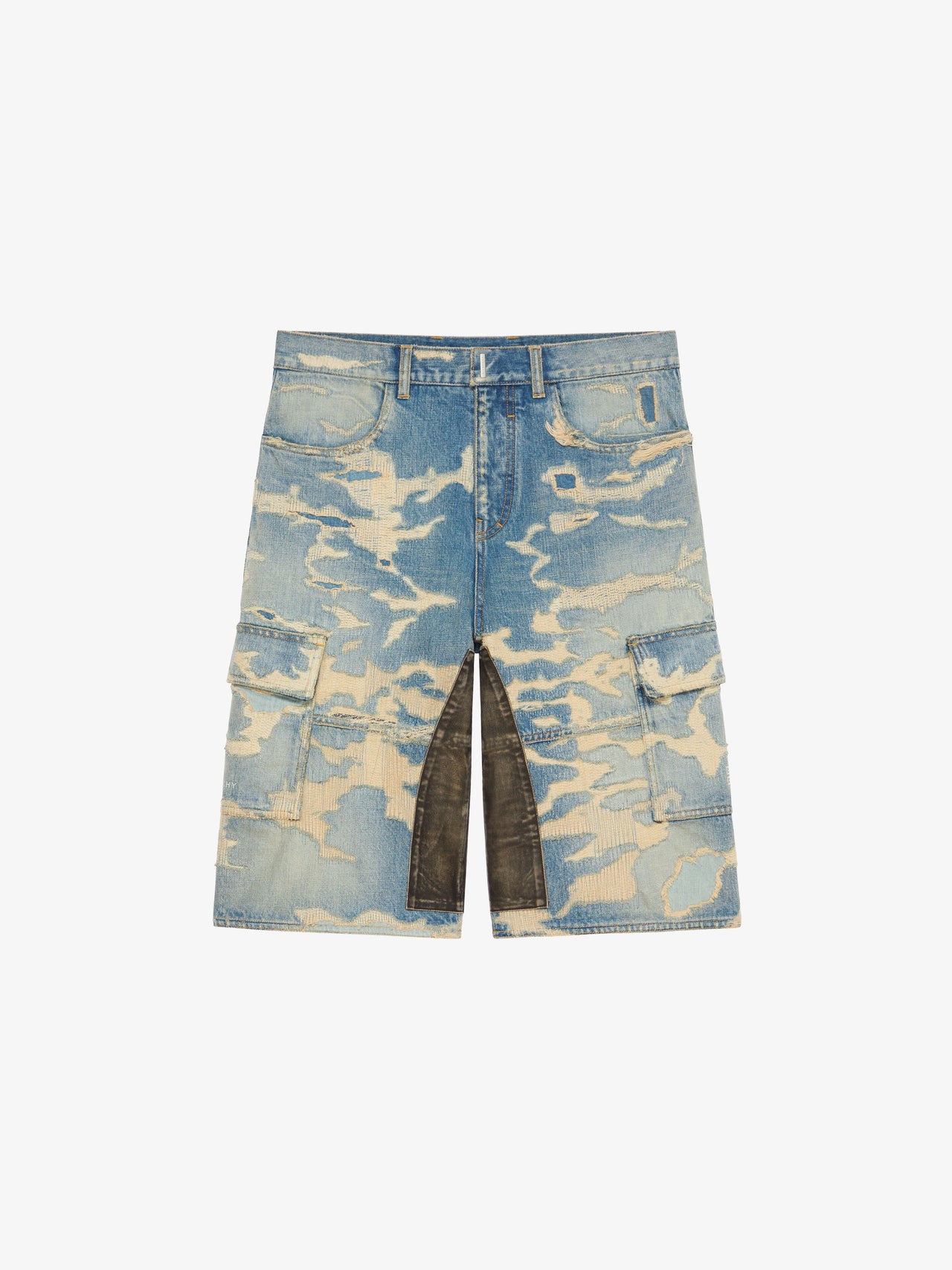 Givenchy Men's Multicutted Curved Shorts W Moleskine