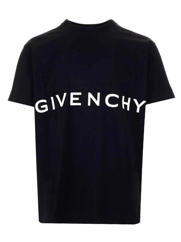 Givenchy Men's Oversized Fit Givenchy Embroidery Tshirt