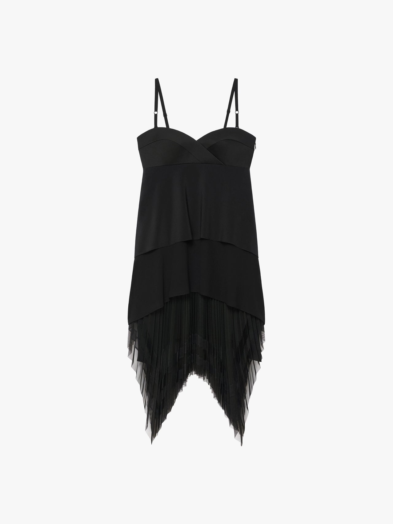 Givenchy Women's Sleeveless Midi Layered Dress W/ Pleats