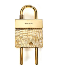 Givenchy Men's Maxi Square Padlock Croco Embossed