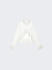 Givenchy Women's Cropped Blouse With Ruffles