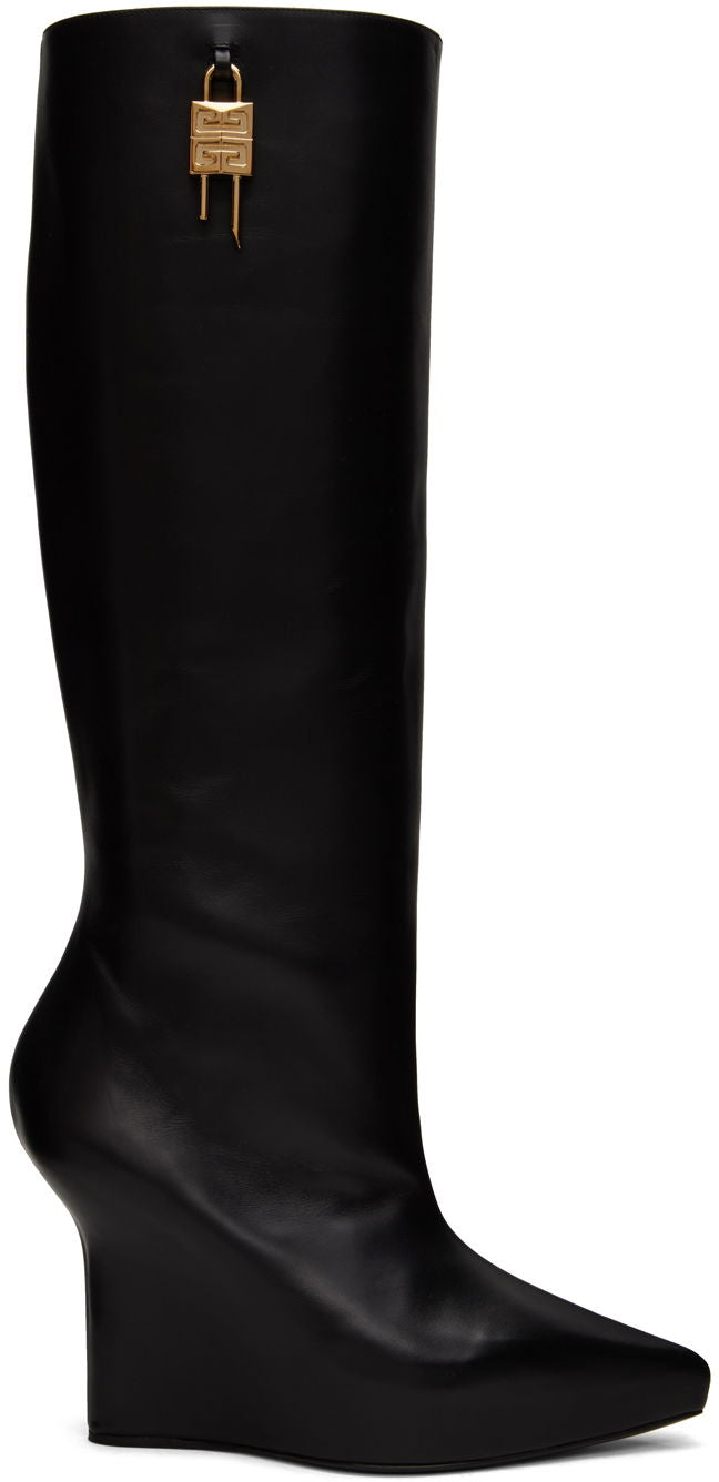 Givenchy Women's G Lock Wedge High Boot 80Mm