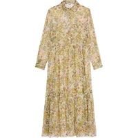 CELINE Long Shirt Dress In Silk Crepon
