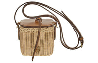 MIU MIU Wicker Portable Crossbody Bag Shoulder Bag Women's Light Umber