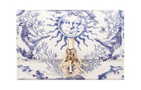 DIOR Calfskin Wallet Women's Blue