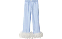 MIU MIU Elasticated Waistband Striped Trousers