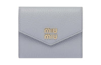 MIU MIU Matelassé Leather Wallet Women's Blue