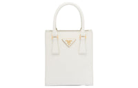 PRADA Saffiano Leather Shoulder Bag, Crossbody Bag, Handbag Women's White