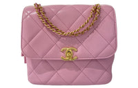 CHANEL 23P SS Sheepskin Backpack Women's Pink