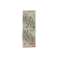 HERMES Cashmere Silk Knit Scarves Men's Orange