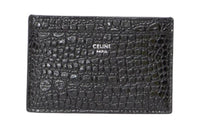 CELINE Calfskin Card Holder Card Holder Men's Black