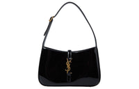 SAINT LAURENT Lacquered Finish Leather Portable Crossbody Bag Shoulder Bag Women's Black