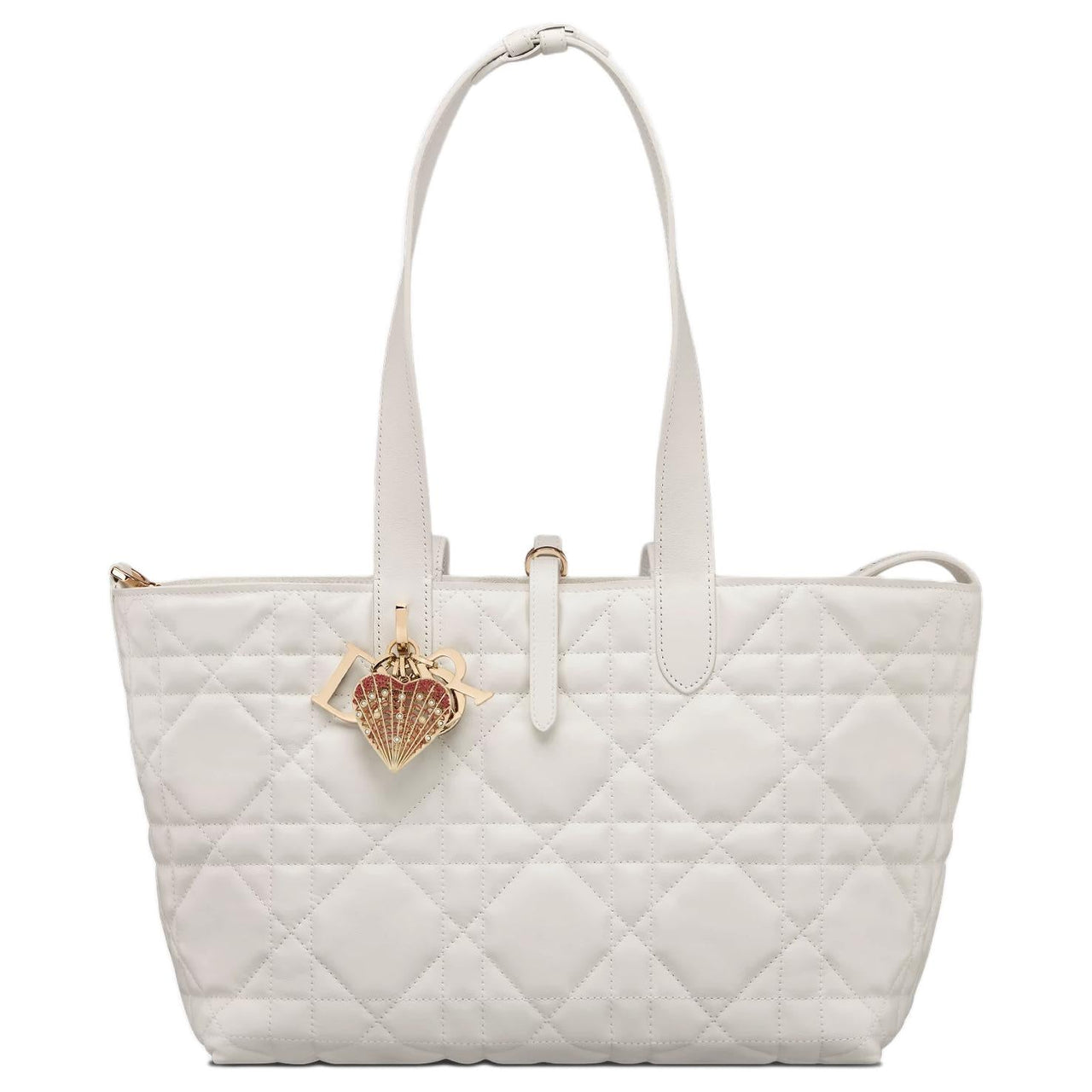 DIOR ToujoursDioramour Dior Cow Leather Tote Bag, Shopping Bag, Shoulder Bag, Handbag Medium Size Women's White