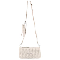 MIU MIU Matelassé Nappa Leather Shoulder Bag Mini Women's White
