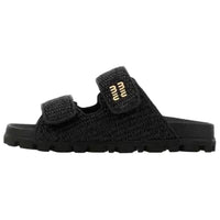 MIU MIU Slide Slippers Women's Black