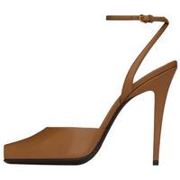 SAINT LAURENT La Scandale Square Open Toe Sandals Women's