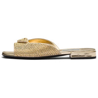 PRADA Slide Slippers Women's Gold