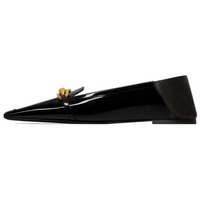 SAINT LAURENT Pointed Toe Flat Shoes Women's