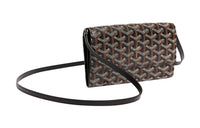 GOYARD Varenne Canvas With Leather Shoulder Bag, Crossbody Bag Women's Black