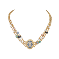 CHANEL Necklaces Women's Gold