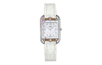 HERMES Cape Cod Collection Wrist Watch Quartz Movement Genuine Leather Strap White Dial Women's Watch