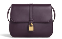 CELINE Tabou Smooth Cow Leather Handbag Shoulder Bag Crossbody Bag Medium Size Women's Dark Purple