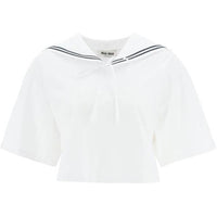 MIU MIU SS23 Crop Top Women's White