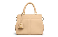 CELINE Cow Leather Handbag Trumpets Women's Beige Yellow