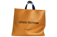 LOUIS VUITTON Leather Tote Bag Shopping Bag Handbag Large Size Women's Orange