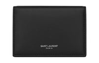 SAINT LAURENT Smooth Leather Business Card Holder Card Holder Card Wallet Men's Black